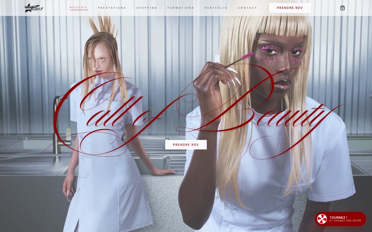 Site Call of Beauty — institut & formations beauté